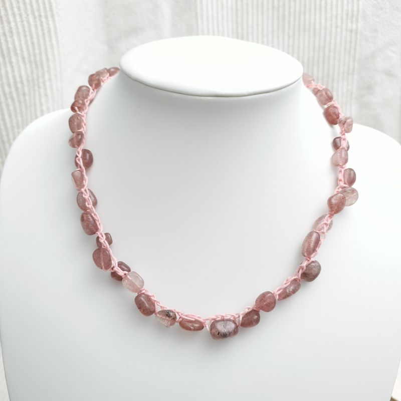 collier quartz rose